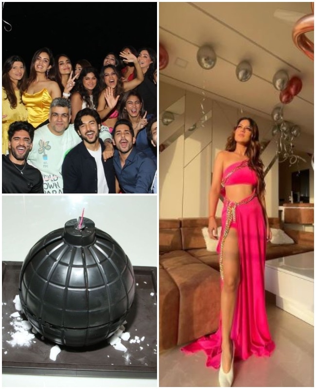 Inside Nia Sharma's Birthday Bash With Zeeshan Khan, Rrahul Sudhir and  Others, Don't Miss Bomb Cake | See Pics