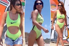 Nia Sharma Makes Eyes Pop Out in Super Sexy Neon Monokini as She Flaunts Her Sultry Hot Beach Body - See Pics