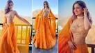 Anupamaa Actress Nidhssi Shah Flaunts Abs in Orange Lehenga And Embroidered Blouse, Looks Brighter Than The Sun - See Pics