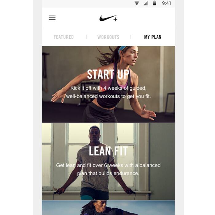 Nike+ Training Health App