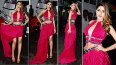 Bigg Boss OTT: Nikki Tamboli Is All Set For Karan Johar's Show In Her Magenta Thigh High Slit Dress | See Pics