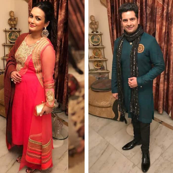 Nisha Rawal and Karan Mehra for Gaurav Chopra   s wedding