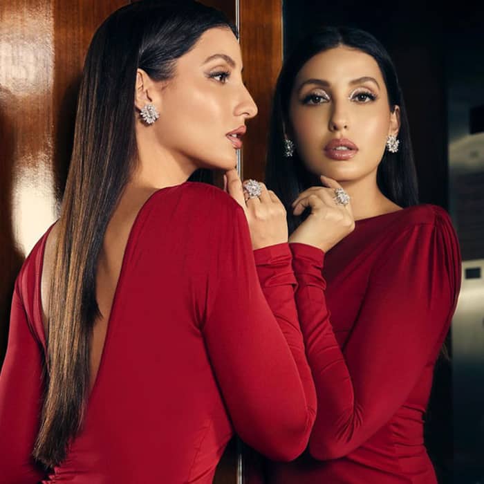 It's a Red Velvet-Like Night For Nora Fatehi as She Sparks Hotness in