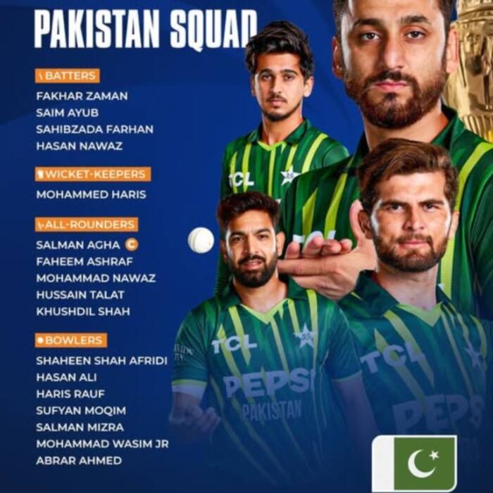 Pakistan squad for Asia Cup 2025