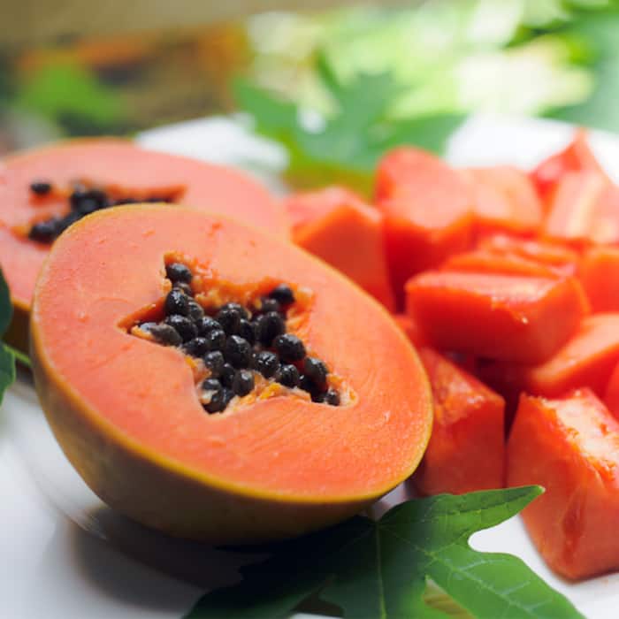 Papaya will give you healthy and glowing skin