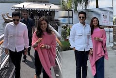Parineeti Chopra in Pink and Raghav Chadha in White Wave At Paps as They Leave Udaipur - See Photos of First Appearance