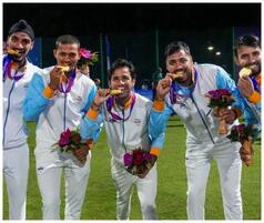IND Vs AFG: Indian Men Bag Asian Games 2023 Cricket Gold Despite Washout - IN PICTURES