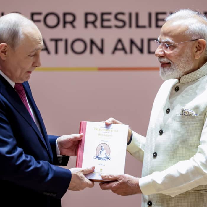 PM Modi gifts Tamil classic ‘Thirukkural’ to President Putin at BRICS Summit