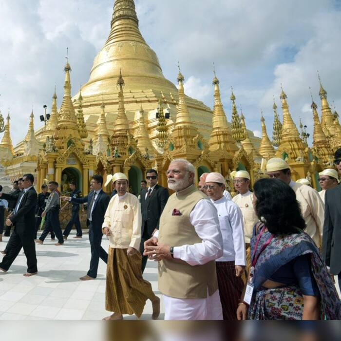 PM Modi Narendra Modi to visit Shwedagon Pagoda in Yangon today