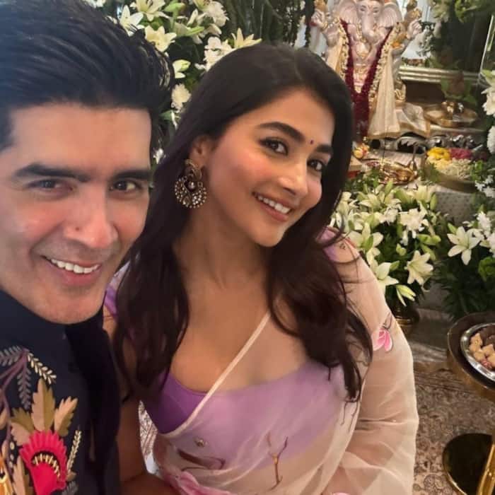 Pooja Hegde Graces Manish Malhotra s Ganpati Bash