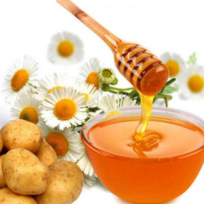 Potato juice and honey