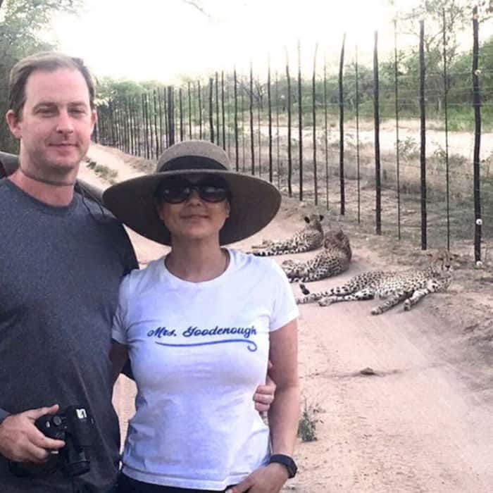 Preity Zinta with husband and three cheetahs