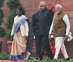 President Murmu Delivers First Speech In New Parliament - In PICS