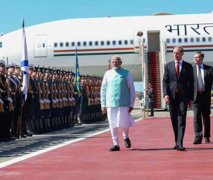 Prime Minister Narendra Modi Arrives In Moscow  Russia