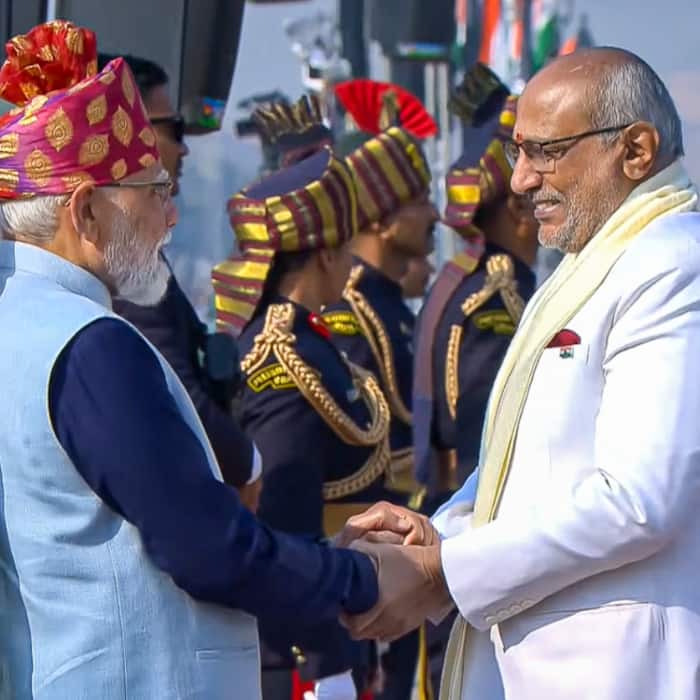 Prime Minister Narendra Modi attends the 77th Republic Day celebrations at Kartavya Path