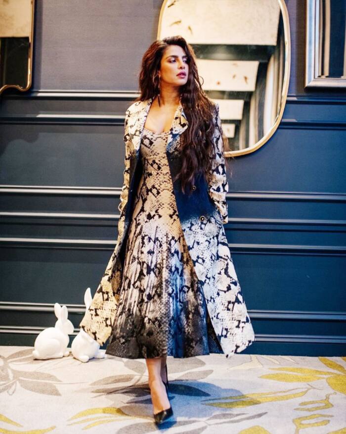 Priyanka Chopra Dazzles in Eye-Catching Animal Print Dress