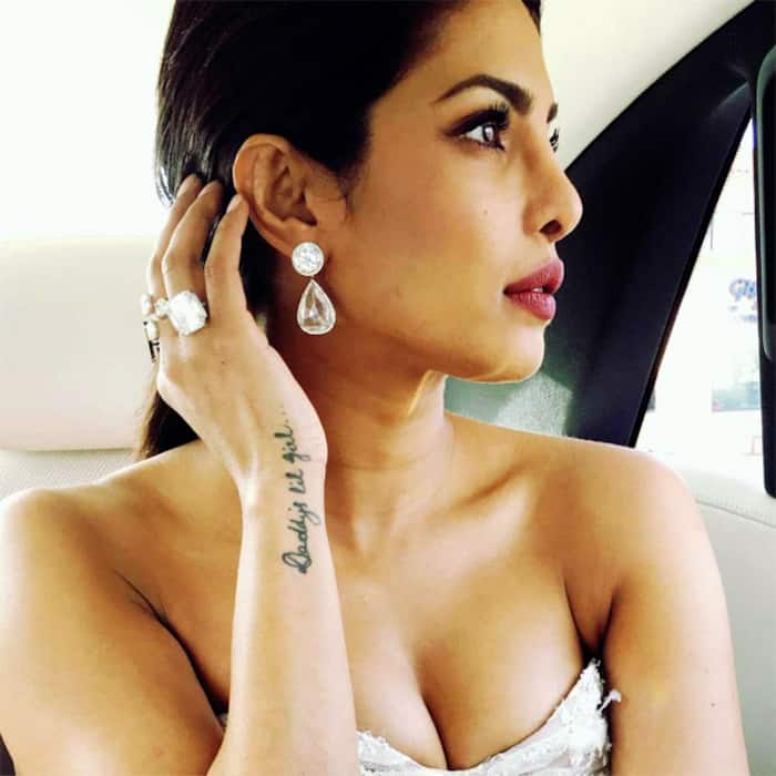 Priyanka Chopra Jonas    famous    Daddy s li l girl    tattoo
