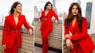 Priyanka Chopra Brings Christmas Early in Her Red Hot Pantsuit For a Sharp Look - See Viral PIcs