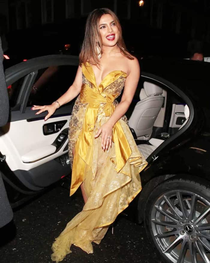 Priyanka Chopra looks hotter than ever in a golden dress by late Vivienne Westwood