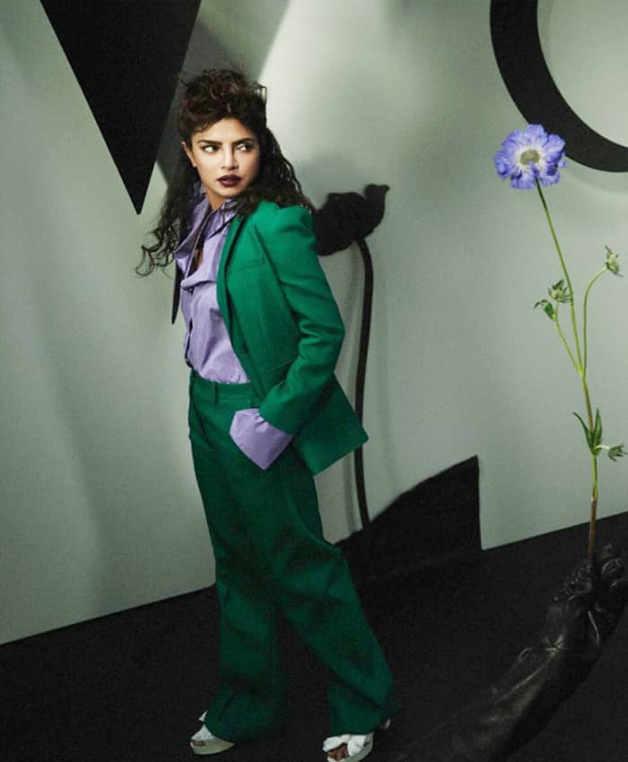 Priyanka Chopra Makes a Stylish Statement in a Power Suit by  Valentino’s Spring 2022 Collection