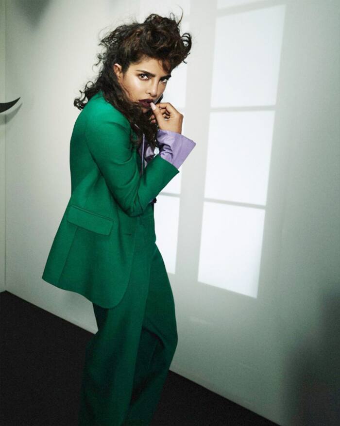 Priyanka Chopra Upped Her Fashion Game in a Green Power Suit