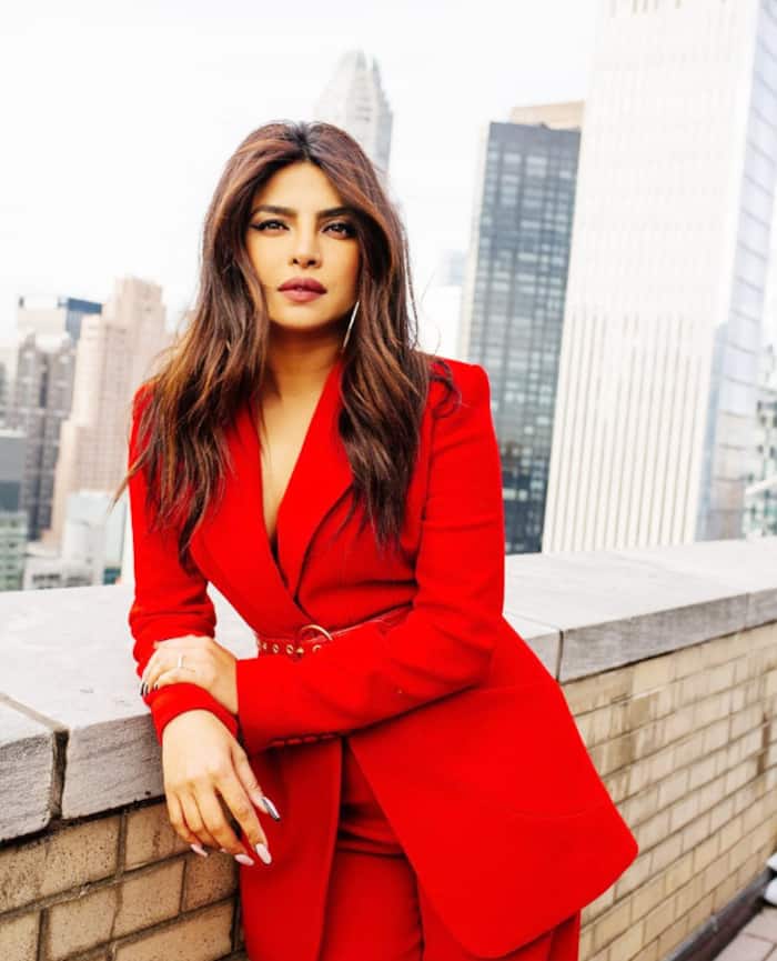 Priyanka Chopras red pantsuit costs over Rs 2,00,827