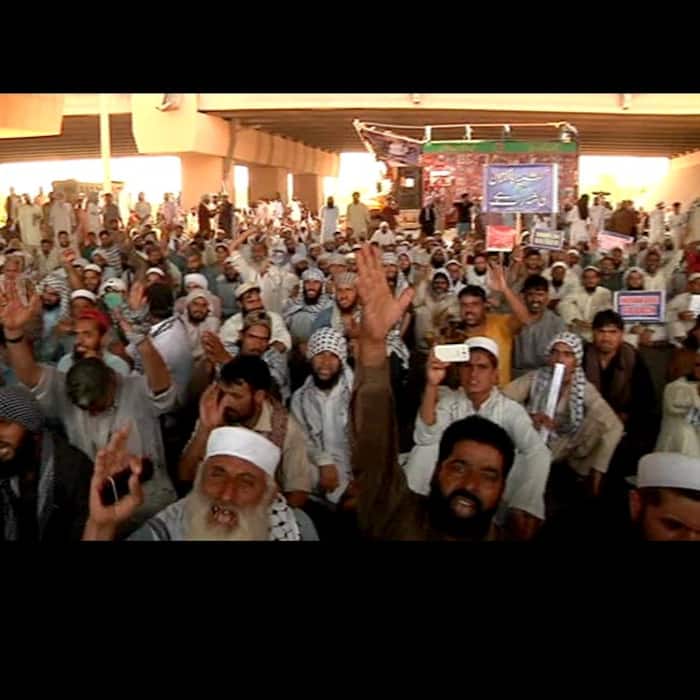 Protest in Islamabad against HM Rajnath Singh