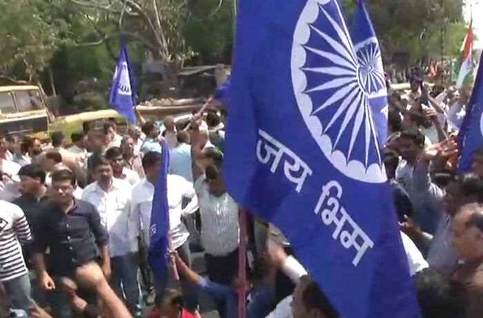 Protestor over SC ST protection act in Delhi