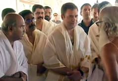 Watch: Congress President Rahul Gandhi Performs Rituals, Offers Prayers at Thirunelli Temple