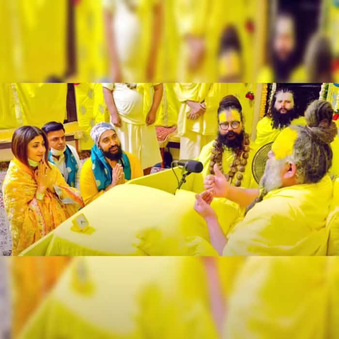 Raj Kundra and Shilpa Shetty meet Premanand ji Maharaj in August 2025