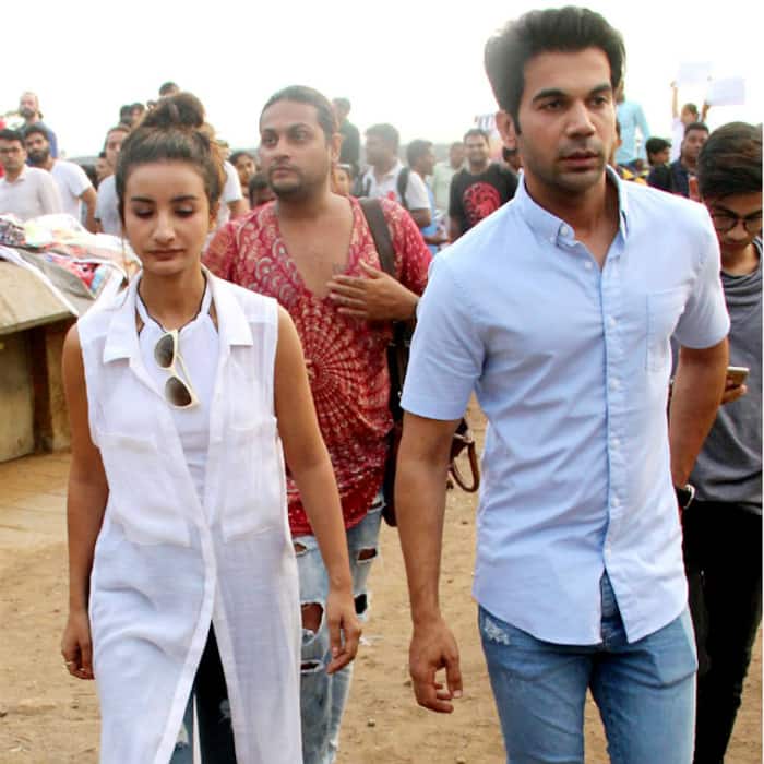 Rajkumar Rao during protest against Unnao and Kathua rape case