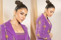 Rakul Preet Singh dazzles in a stunning purple 'matka' silk blazer while those 3D stars sparkle bright - Check price