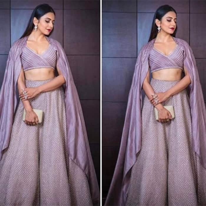 Rakulpreet Singh in cape outfit during IIFA Utsavam 2017