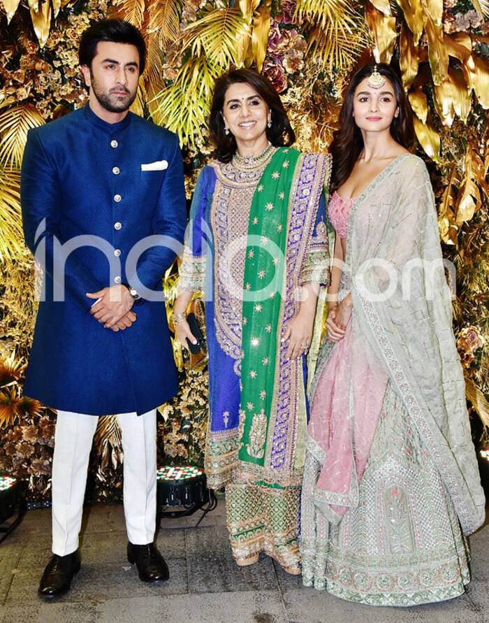 Ranbir Kapoor and Alia Bhatt at Armaan Jains wedding reception