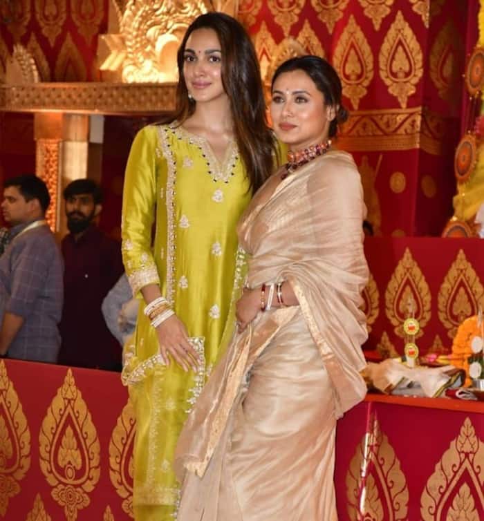 Rani Mukerji And Kiara Advani Pose at Durga Puja Pandal
