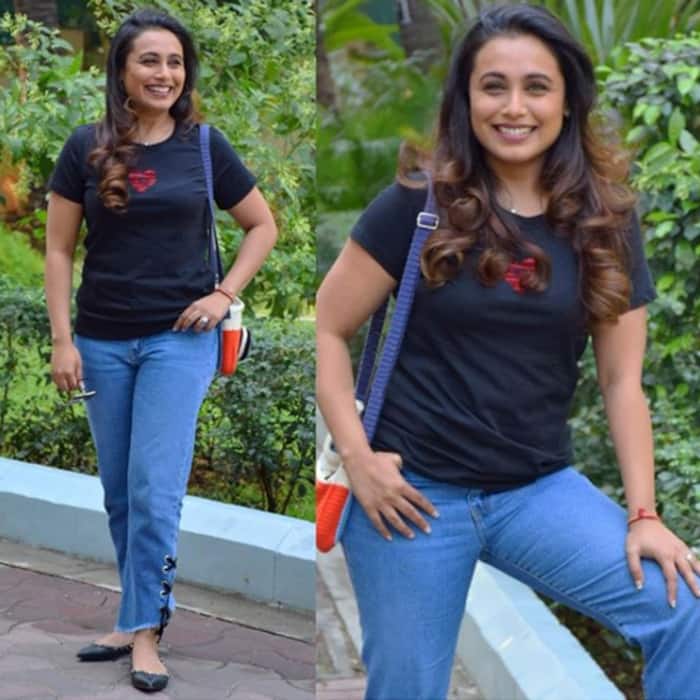 Rani Mukherji in casual avatar for Hichki promotions