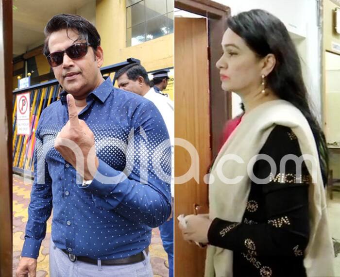 Ravi Kishan, Padmini Kolhapure and Subha Khote were also spotted at their respective polling booths