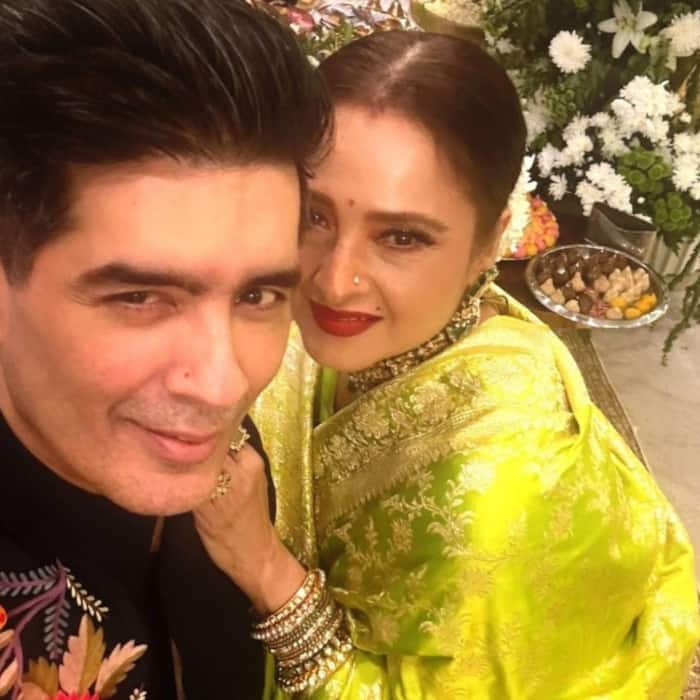 Rekha Attends MM s Ganesh Chaturthi Puja