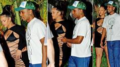 Mom-to-be Rihanna Flaunts Cleavage And Baby Bump in Black Cut-Out Dress, Steps Out With Boyfriend - See Bold Pics