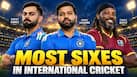 Rohit Sharma to Virat Kohli: Top 10 batters with most SIXES in international cricket Rohit Sharma to Virat Kohli: Top 10 batters with most SIXES in international cricket