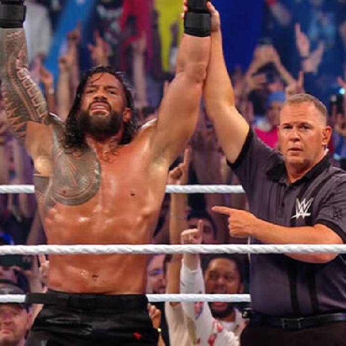 Roman Reigns sealed a victory with a spear
