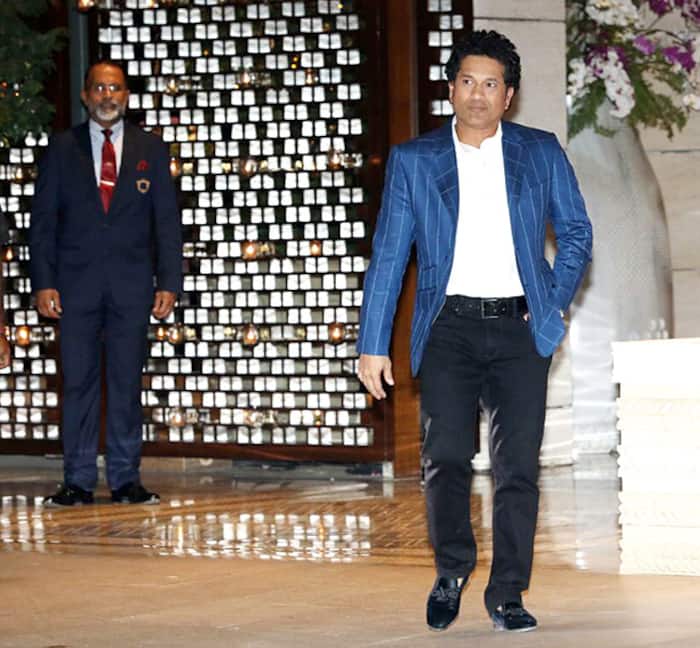 Sachin Tendulkar at Isha Ambani’s engagement party