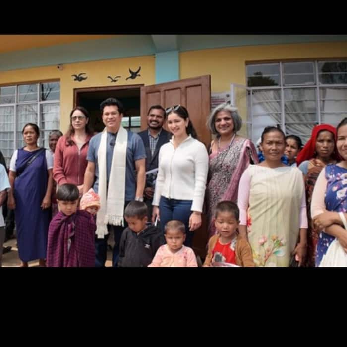 Sachin Tendulkar is visiting North East India with wife Anjali Tendulkar and daugter Sara Tendulkar