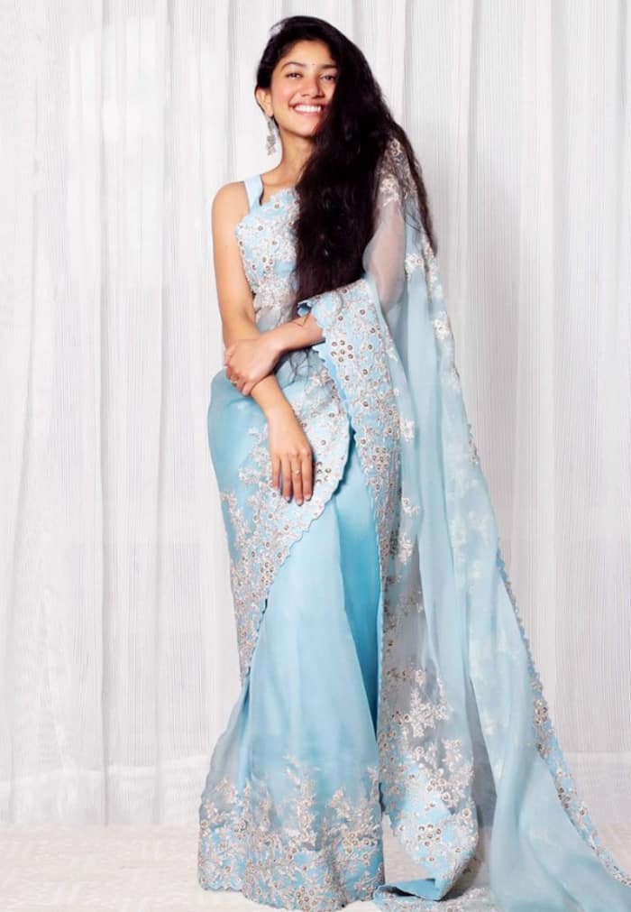 Sai Pallavi Reflects Grace And Serenity  In The Blue Embellished Saree