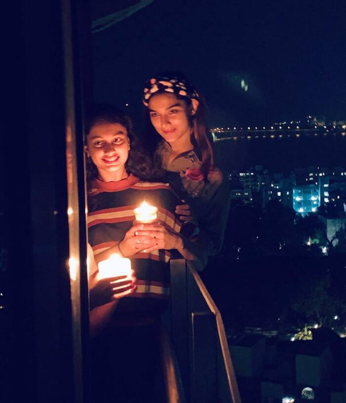 Saiee M Manjrekar Lights Lamp