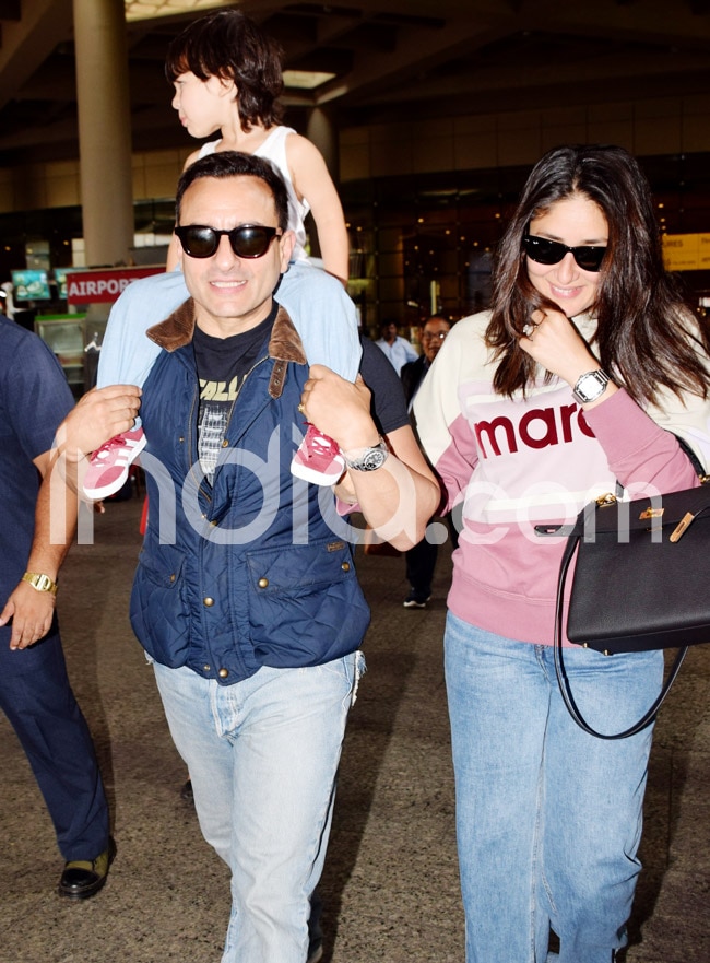 Saif Ali Khan Taimur Ali Khan Don Fresh Look Post Their Return