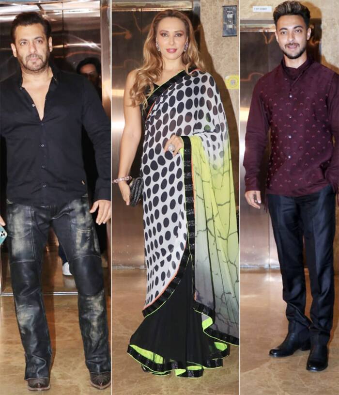 Salman Khan, Iulia Vantur, Aayush Sharma at Ramesh Tauranis Diwali party