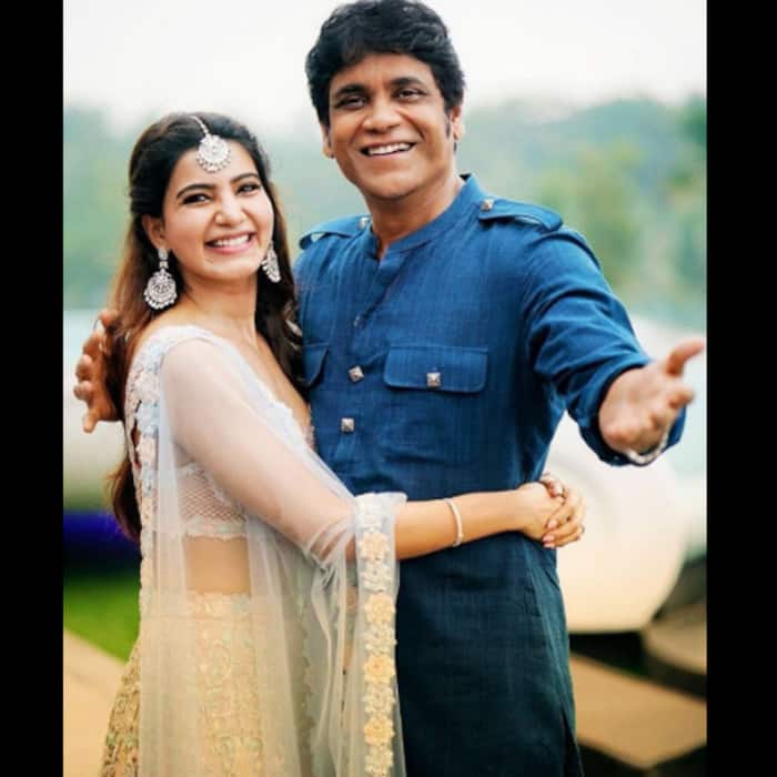 Samantha Ruth Prabhu with father in law Nagarjuna Akkineni during wedding rituals