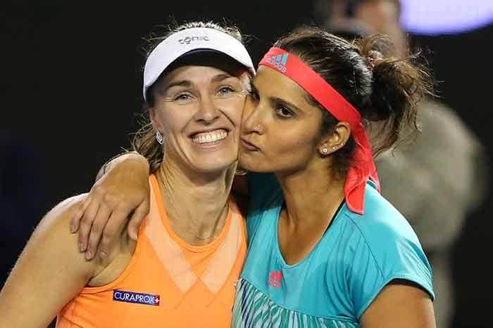 Sania Mirza and Martina Hingis bonding during Australian Open 2016