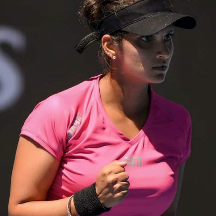 Sania Mirza snapped during a match